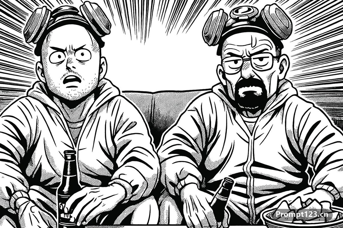 日本搞笑漫画风格插画