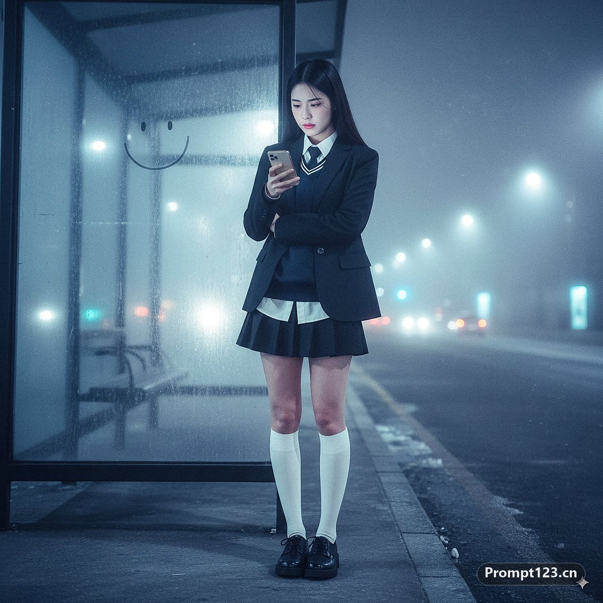 全身夜景肖像
