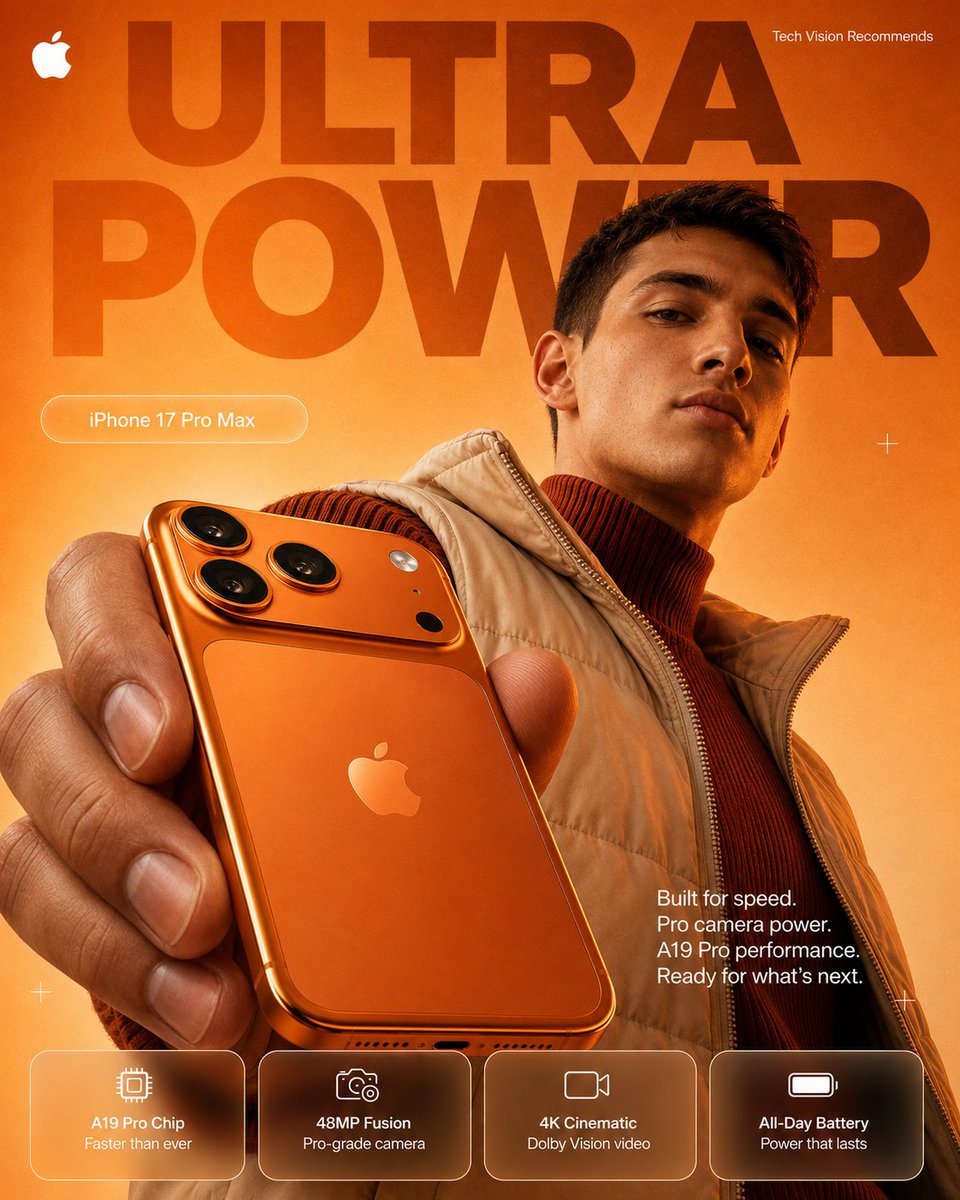 Orange Ultra Power iPhone 广告海报